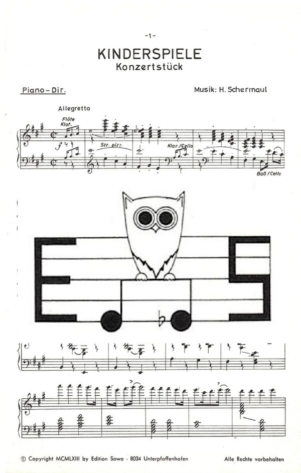Klassische Musik Noten - Kinderspiele (Konzertstück) von Herbert Schermaul