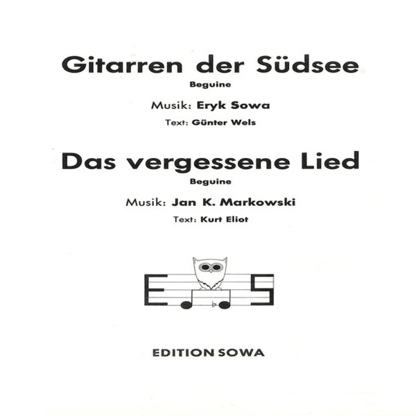 Klassische Musik Noten - Gitarren der Südsee (Beguine) von Eryk Sowa & Das vergessene Lied (Beguine) von Jan K. Markowski